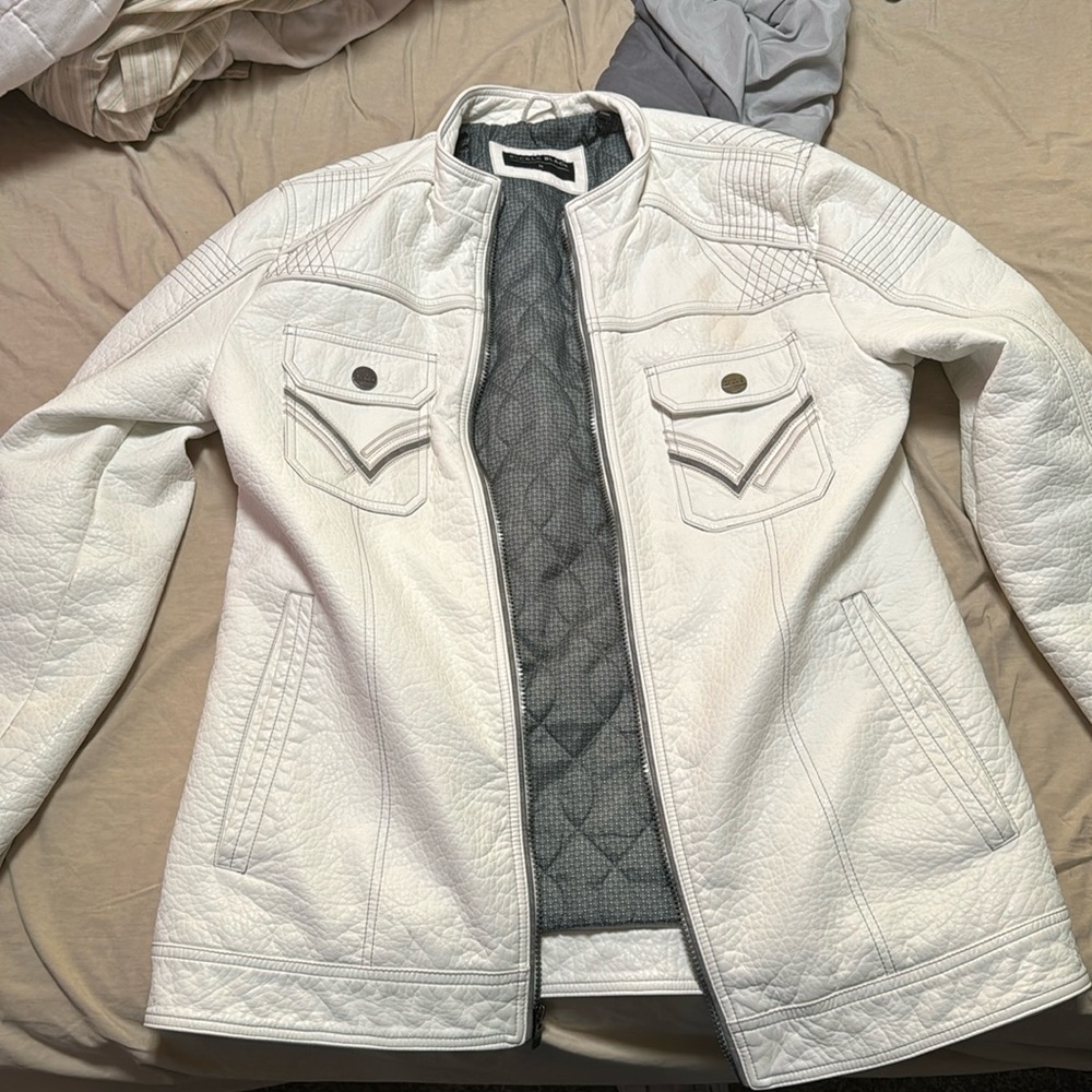 White leather jacket